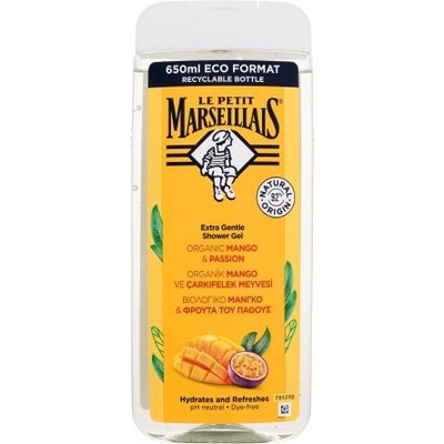 Le Petit Marseillais Extra Gentle Shower Gel Organic Mango & Passion хидратиращ душ гел 650 ml унисекс
