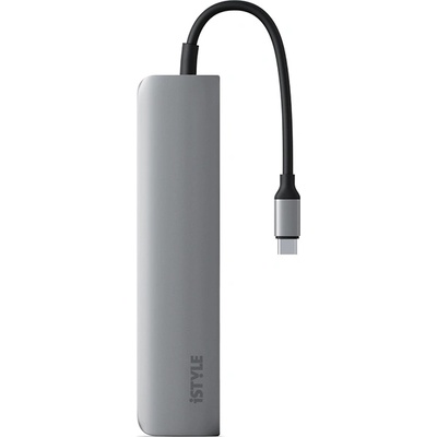 iStyle 6in1 Aluminium Hub 8K with USB-C connector - space gray (K-PL9915112100073)