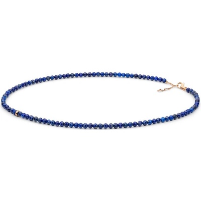 Eppi Strieborný pozlátený náhrdelník s lapis lazuli korálkami N45378