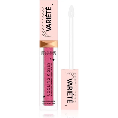 Eveline Cosmetics Variété Cooling Kisses хидратиращ блясък за устни с охлаждащ ефект цвят 06 Amazing Kiss 6, 8ml