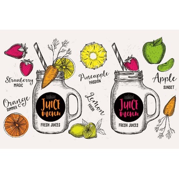 DIMEX ART s. r. o Флизелинов фототапет меню със сода 375 x 250 см