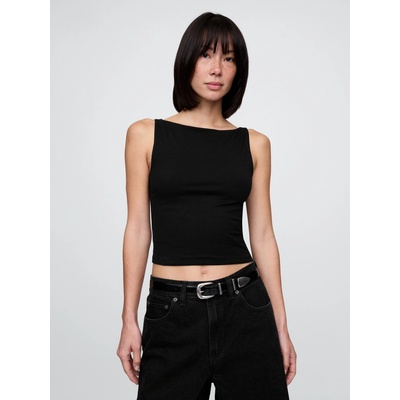 GAP Strečový crop top Čierna