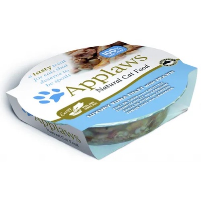 Applaws Luxury Tuna Fillet with Prawn pot in broth - Деликатесна купичка риба тон и скариди в бульон 60 гр 7002CE-A