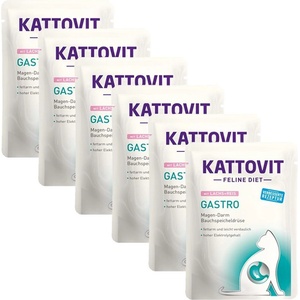 KATTOVIT Gastro пастет сьомга + ориз 6 x 85 г