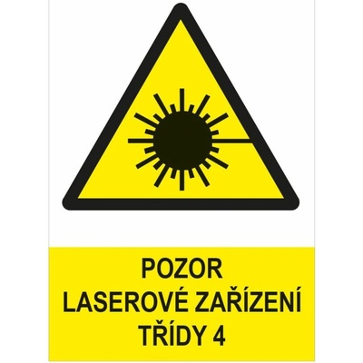 Pozor laserové záření třídy 4, Fólie A4
