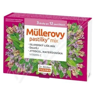 Müllerovy pastilky mix 3x 12ks