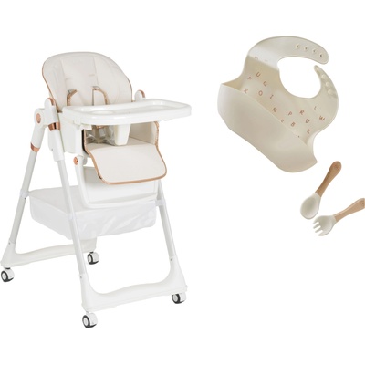 Moni Столче за хранене Moni - Lindo, бяло + подарък (111588)