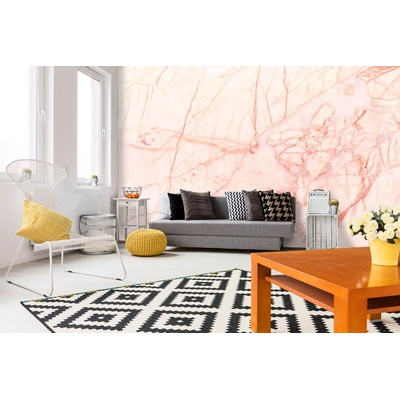 DIMEX ART Самозалепваща се флизелинова фототапета розов мрамор 375 x 250 см