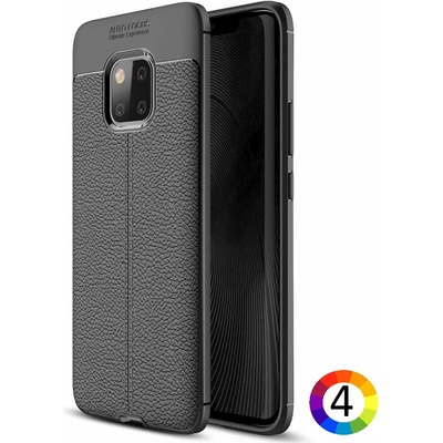 Huawei Mate 20 Pro Удароустойчив Litchi Skin Калъф и Протектор