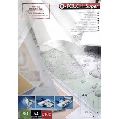 OPUS Ламиниращо фолио OPUS A/4 216x303mm 80 микрона гланц 100/доб FN52 (FN52)