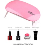  UV/LED лампа за маникюр и педикюр Sun Mini, Мощност 6W (SunMini6W-pink)