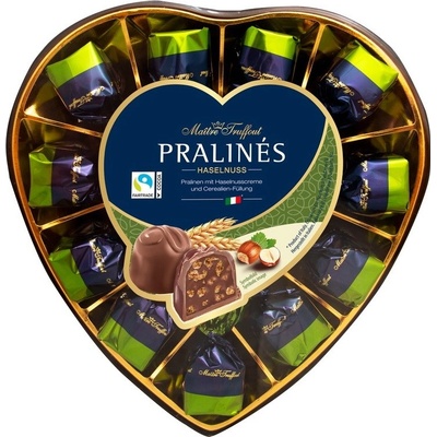 Gunz Maitre Truffout Pralinky z mléčné čokolády s krémem z lísk ořechů a cereáliemi 165 g