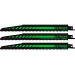 HiKOKI (Hitachi) - Комплект ножове за трион 6 TPI, дължина 225 мм, 3 бр. 752028 (752028)