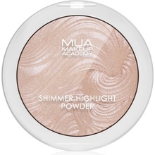 MUA Makeup Academy Shimmer Kompaktný púdrový rozjasňovač Pink Shimmer 8 g