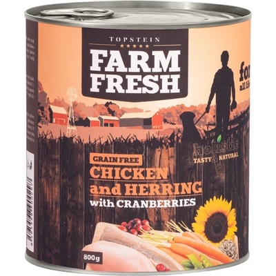 Topstein Farm Fresh kuracie a sleď s brusinkami 800 g
