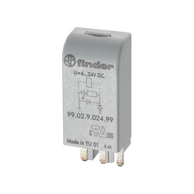 FINDER Modul 99.02.0.024.98, LED+V, 6-24V AC/DC 9902002498