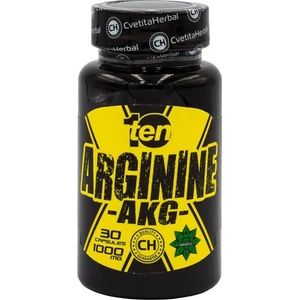 Cvetita Herbal 10/ten Arginine, 1000 mg, 30 капсули, Cvetita Herbal