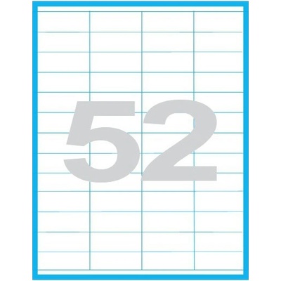 MP print etikety samolepící A4, 52,5x21,2 mm, 52ks/arch, 100 archů, reflexní zelené