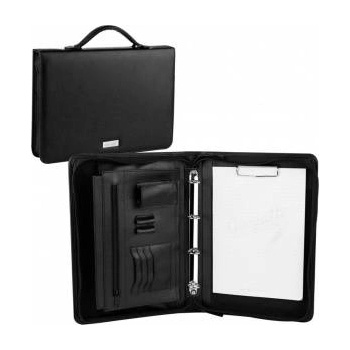 Easy Stationery A4 conference folder with Modern handle, black
