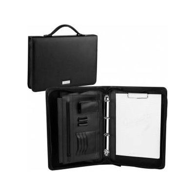Easy Stationery A4 conference folder with Modern handle, black