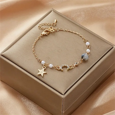 Fashion Jewelry elegantní Moon star Grey OJ429