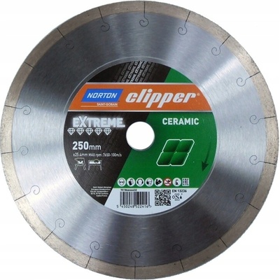 Kotouč na řezání obkladů a dlažeb Norton Clipper 250x25,4 mm