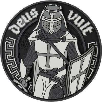 Nášivka 3D M-Tac Deus Vult PVC – Black/White