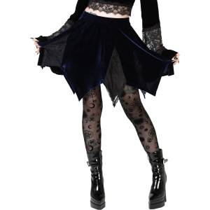 KILLSTAR дамска пола KILLSTAR - Lester Velvet - Синьо - KSRA010735