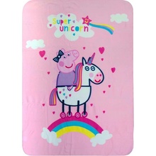 AYMAX Fleecová deka Prasátko Peppa Unicorn