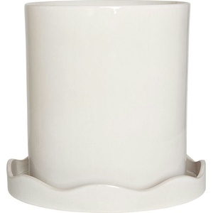 OYOY Nami Саксия с подложка, 27 см, бяла (L301400)