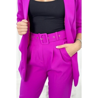 Elegantní souprava saka a kalhot fialová