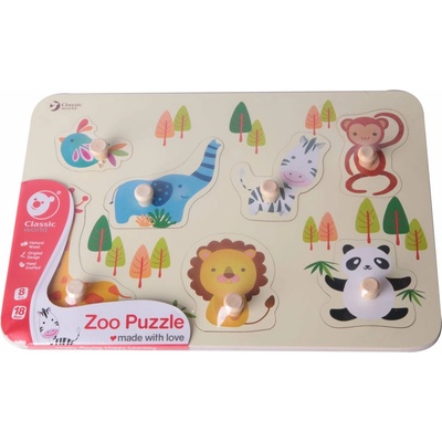 Bonaparte vkládačka/Puzzle deskové obrysové ZOO