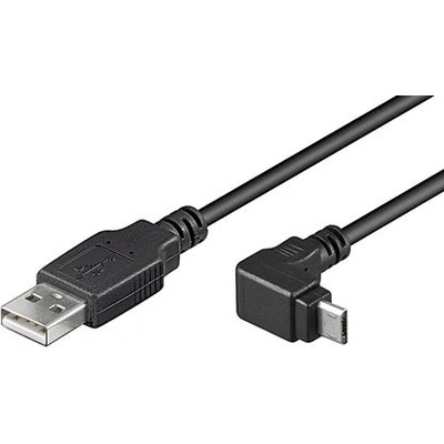 Goobay 95343 USB 2.0 USB A(M) - micro USB B(M), lomený 90° dolů, 1,8m, černý