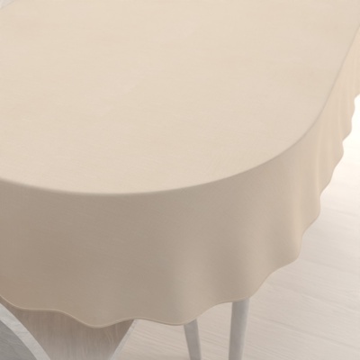 Biante Teflonový oválný ubrus Paris TF-002 Světle béžový 140x180 cm