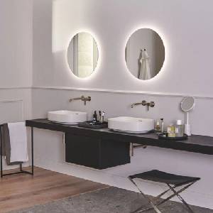 Ideal Standard Плот за мивка Ideal Standard Atelier Conca без изрез, тъмен дъб, 200 см (T4000Y4)