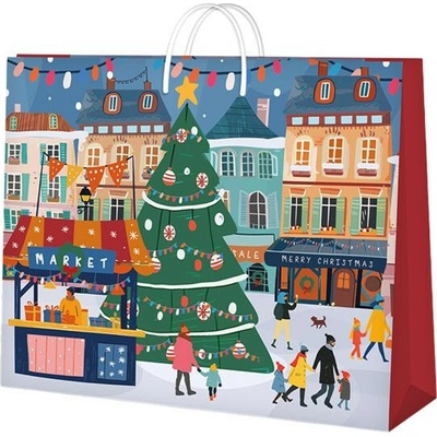Albi Dárková taška horizontální velká 32,4 × 12,7 × 26 cm - Vánoční trhy