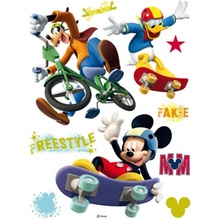 DECOFUN Maxi nálepka na zeď Mickey Mouse freestyle rozměry 65 x 85 cm