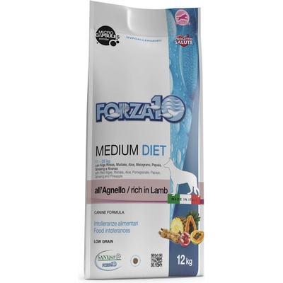 FORZA10 12кг Medium Diet Forza 10, диетична суха храна за кучета - с агнешко