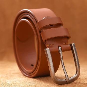 DELIS Мъжки колан c-143, естествена кожа, кафяв (c-143)