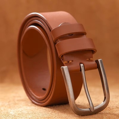 DELIS Мъжки колан c-143, естествена кожа, кафяв (c-143)