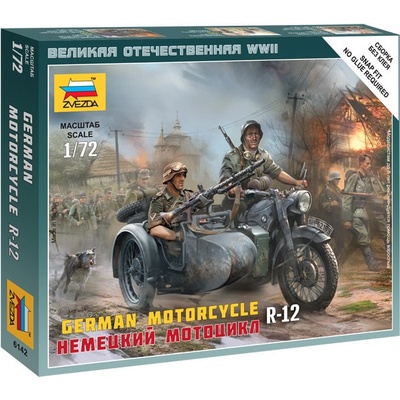 Zvezda German Motorcycle R 12 1:72