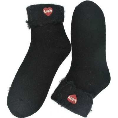 Teplé dámske spandex termo ponožky CozyHeart čierne