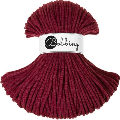 Bobbiny bavlněná šňůra PREMIUM 5mm Wine Red