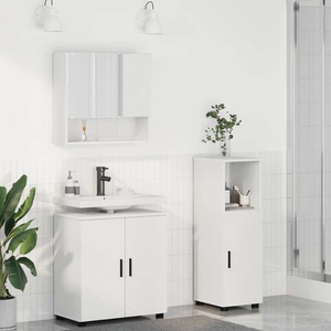 vidaXL Комплект мебели за баня 3 бр. Бяло 61 x 35 x 64 см (3392943)
