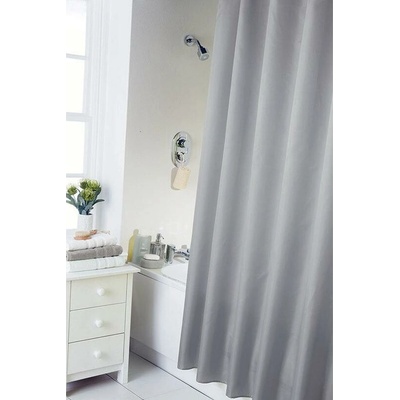 DURAMAT Kúpeľňový záves jednofarebný 180 x 200 cm, textil, šedý