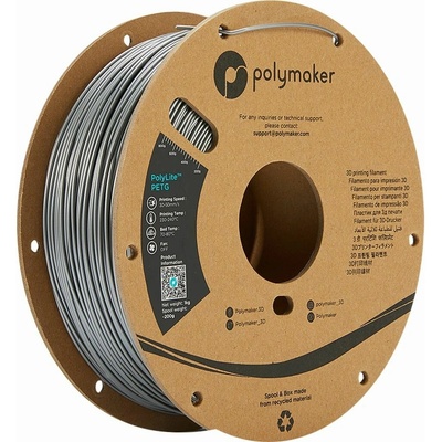 Polymaker PolyLite PETG strieborná 1,75 mm 1 kg