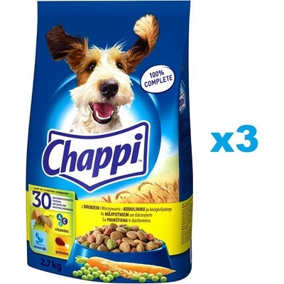 Chappi s drůbeží a zeleninou 3 x 2,7 kg