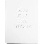 Cinqpoints Плакат God Is In The Details 30 x 40 см бял (AFFGIITD02W)