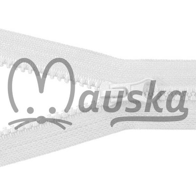 Zip kostěný bundový 5mm dělitelný délka 40 cm - BÍLÁ