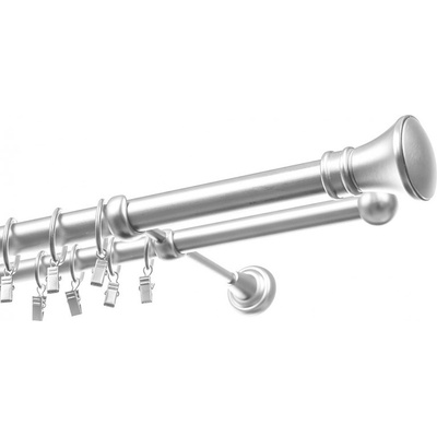 GAROL Kovová garnýž dvojitá satyna exclusive komplet Monako 120 cm